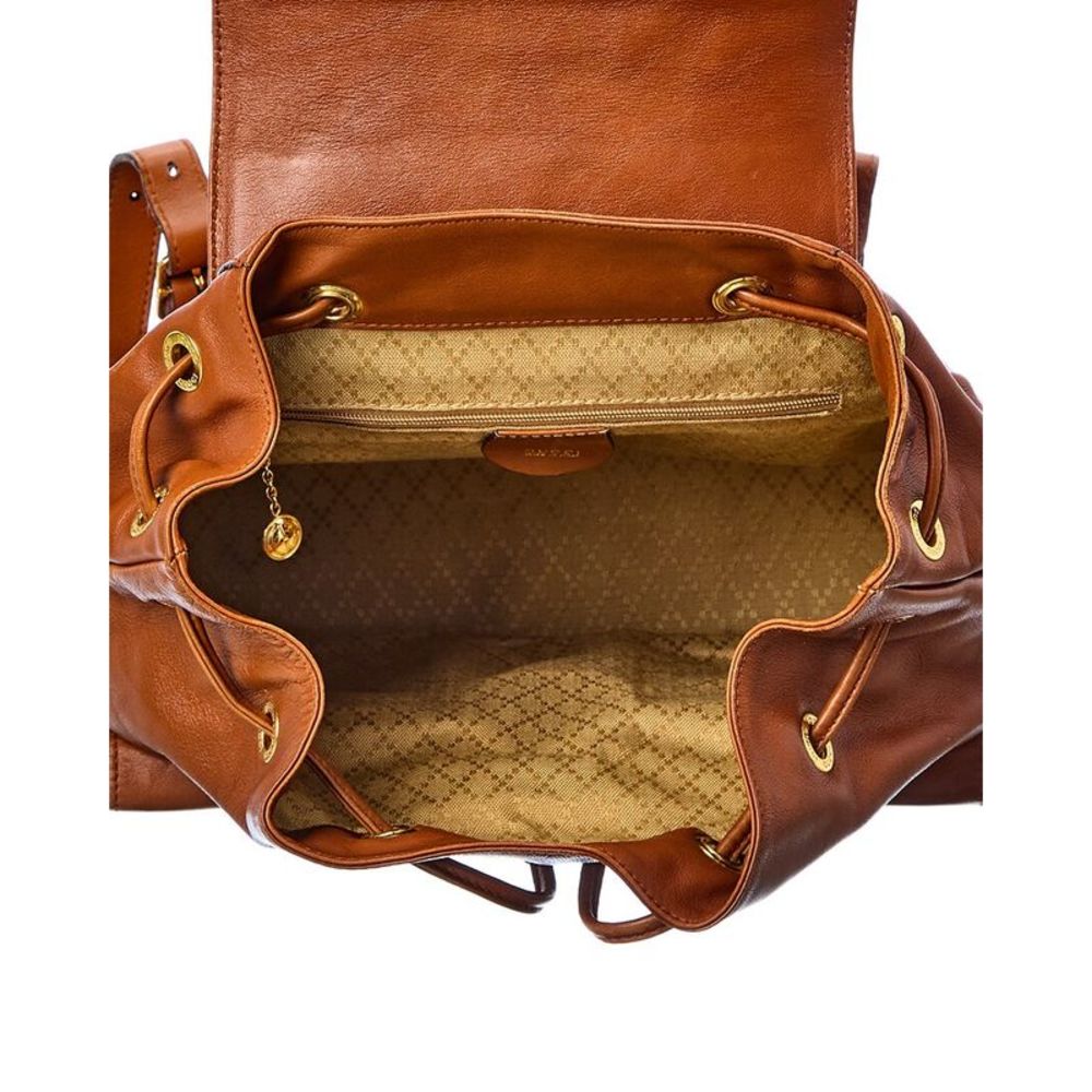 Gucci Brown Lambskin Leather Bamboo Backpack (Authentic Pre-Owned) - Picture 4 of 5